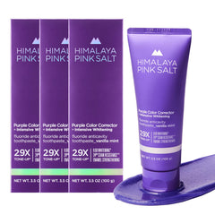 HIMALAYA PINKSALT Purple toothpaste tube front view with vanilla mint flavor for a refreshing clean