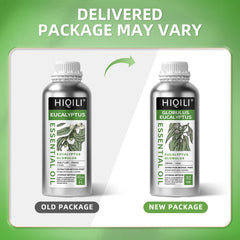 HIQILI eucalyptus oil packaging features four compact bottles for sharing.