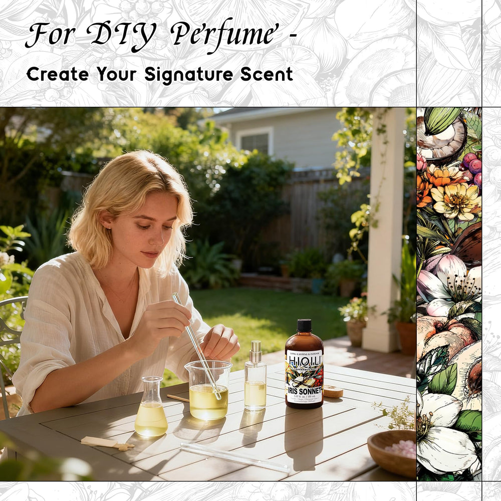 HIQILI Iris Sonnet oil used for DIY perfume projects.