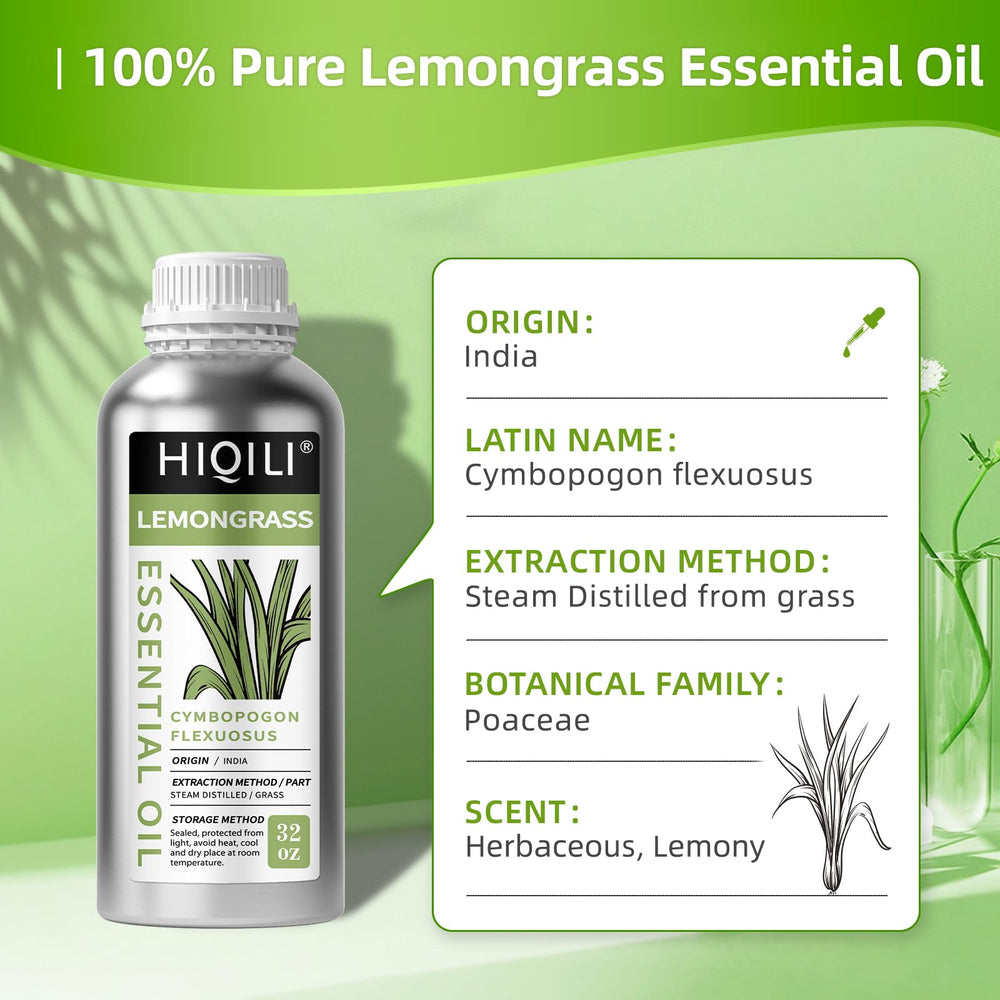 Hiqili lemongrass citrus scent close-up highlighting zest and greenery