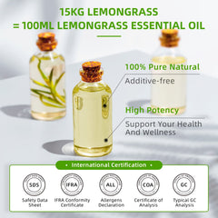 Hiqili lemongrass oil dropper for precise use in blends