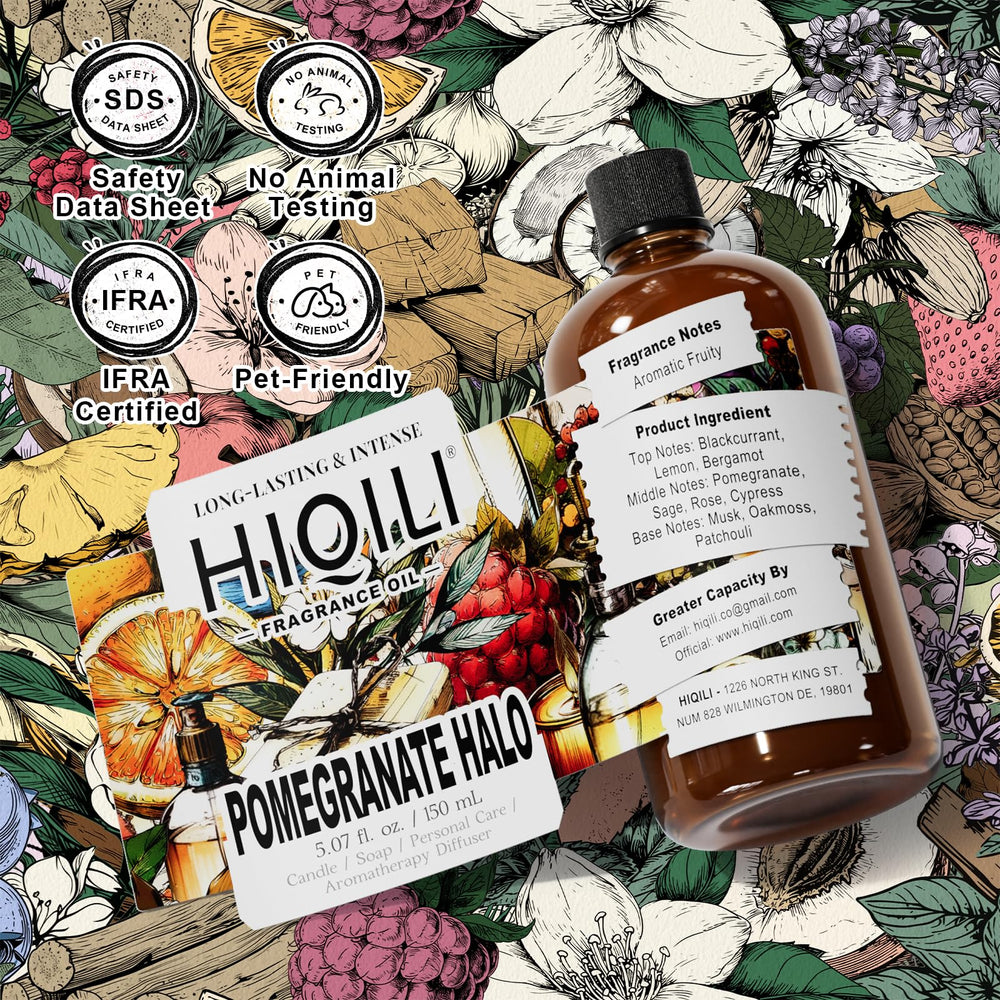 HIQILI Pomegranate Halo fragrance oil pet deodorizer for gentle odor control