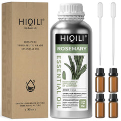 HIQILI rosemary oil 1000ml bottle for hair care and aroma.