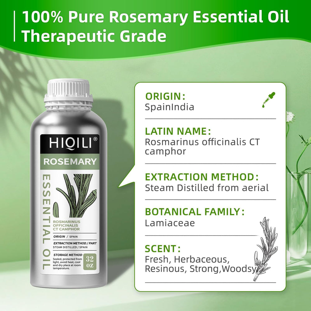 HIQILI rosemary oil enhances bathroom ambiance with a clean, natural scent.