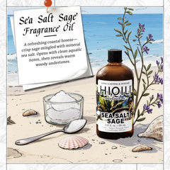 HIQILI Sea Salt Sage candle-making scent drops ideal for wax projects.