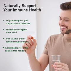 HiWell label highlights 55% carvacrol and thymoquinone potency.
