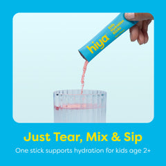 Hiya Kids Hydration travel-packaging fits in a bag or backpack.