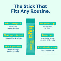 Hiya Kids Probiotic no refrigeration needed for easy daily use anywhere