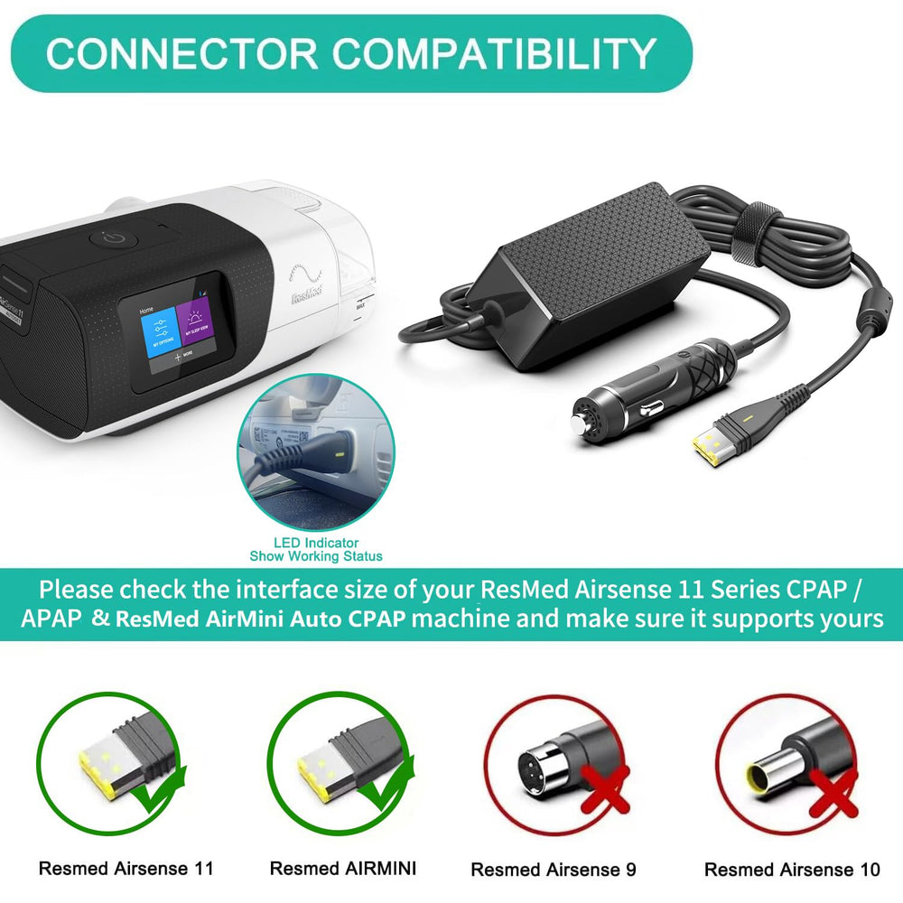 HKY AirSense 11 power cord with safety features for steady performance.