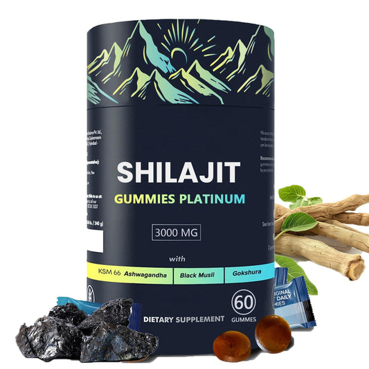 HLONNS Platinum Shilajit Gummy bottle front for daily energy support