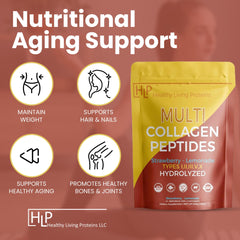 Healthy Living Proteins grass-fed bovine collagen source label highlights quality