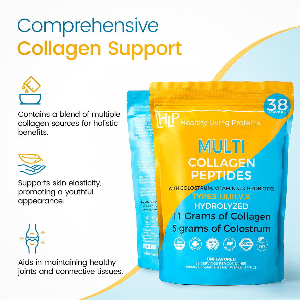 HLP Unflavored Collagen Powder blends invisibly into coffee or smoothies.