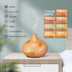 HLS Aroma Diffuser ultrasonic technology keeps noise minimal during use.