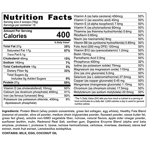 HLTH CODE Complete Meal Shake vanilla glass highlights rich texture and quick satisfaction.