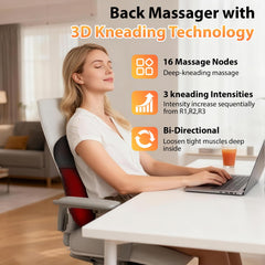 HLTHSKY 3D kneading rollers delivering deep tissue-like comfort.