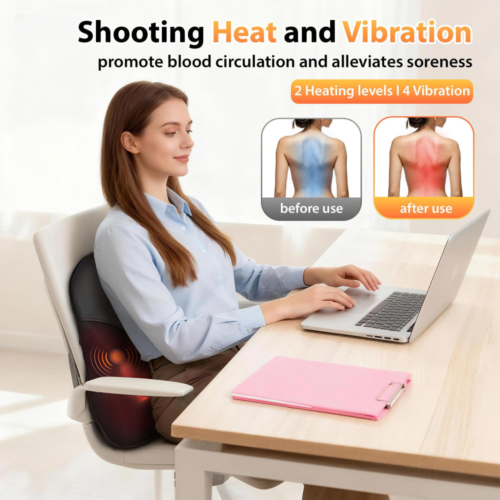 HLTHSKY heat zones demonstrated on neck and back areas.