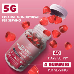 Close-up of HMone gummies showing strawberry flavor for training days.