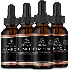 HMone Hemp Oil drops pour for precise daily dosing.