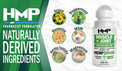 HMP Brands hemp extract 2000mg included in a convenient roll-on
