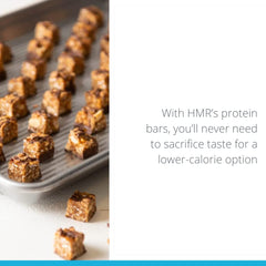 HMR Bar nutrition panel view emphasizing 150-170 calories per bar.