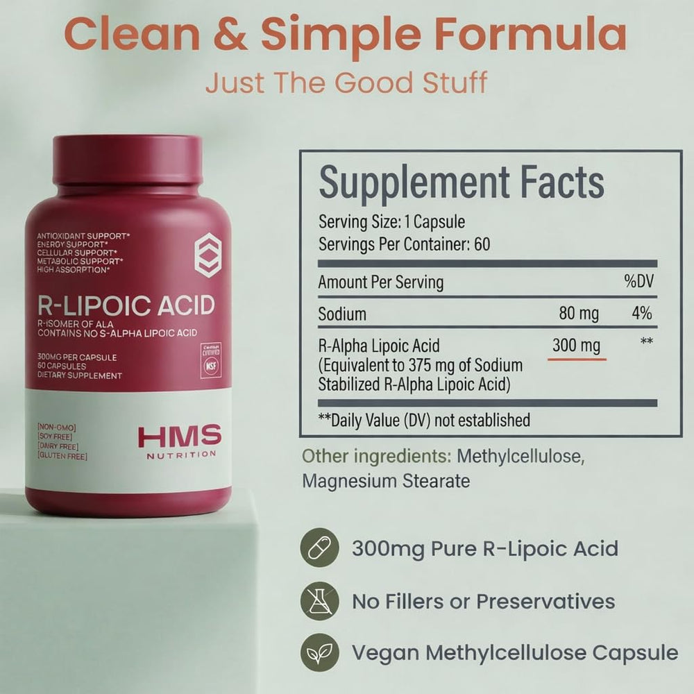 HMS Nutrition NSF-certified logo on product packaging