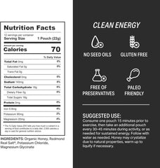 HNY+ Energy gel on trail during running for steady energy