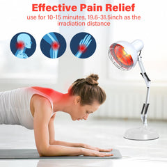 Hoakya infrared therapy bulb on heavy-duty base for stable use