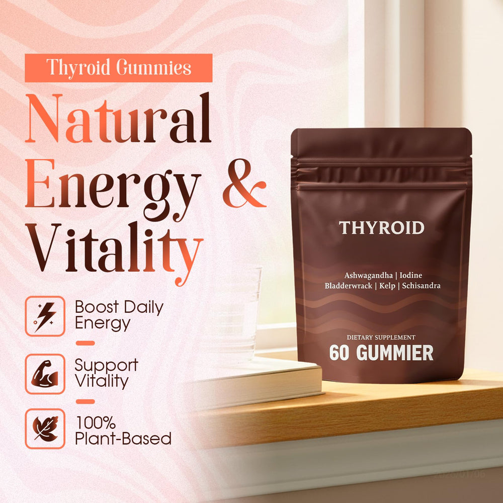 Hochornk Thyroid Gummies on desk with planner for daily routine.