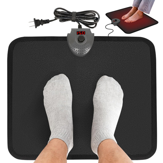 Hodeamy heated floor mat under desk broad surface for comfortable foot warmth.