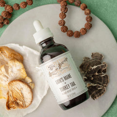 Hodgins Harvest USA-grown mushrooms bottle close-up emphasizing organic origin