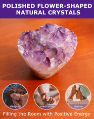 HoHpHq amethyst flower-shaped crystal adds calm energy to your space