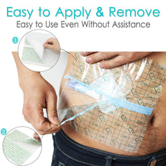 Hola Health G-tube shield keeps the site clean while you wash