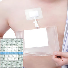 Hola Health shower cover 12x14 pack shot protects wounds while showering.