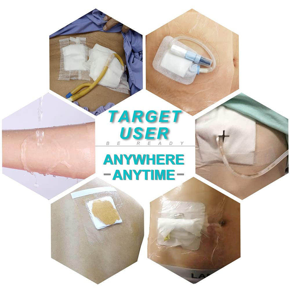 Hola Health shield covers peritoneal dialysis catheter while washing.