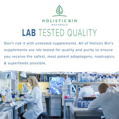 Holistic Bin PS powder lab testing seal for purity