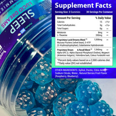 Holistic MD Lucid Dreams huperzine A gummies may support dream recall.