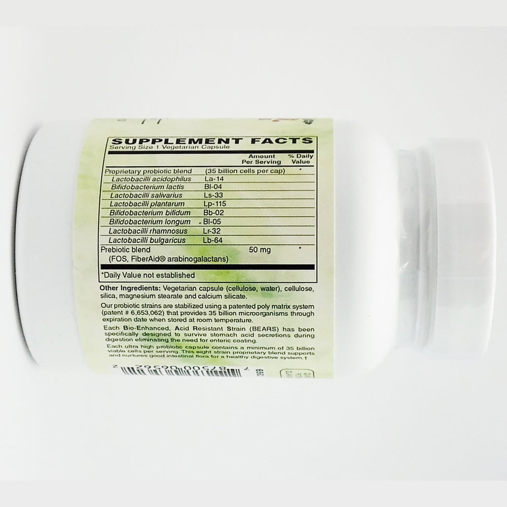 Holly Hill 8-strains Danisco bottle highlights diverse probiotic blend for daily balance.