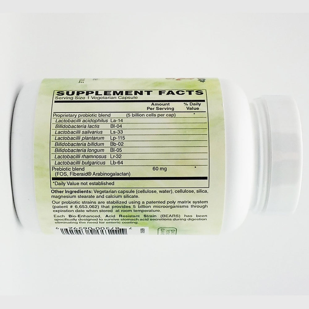 Holly Hill Suprema Dophilus capsules closeup highlighting digestive support.