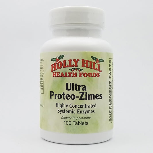 Holly Hill Ultra Proteo-Zimes tablets in packaging for consistent daily enzyme support.