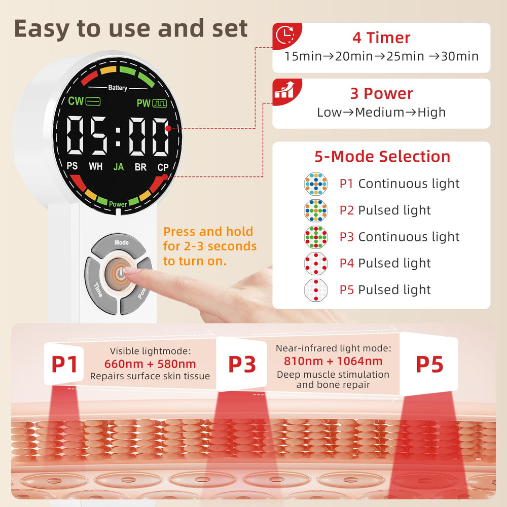 Holniva face and body therapy wand applying red and infrared light.