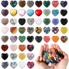 Homaisson heart stones bulk: vivid 120-piece collection for meditation and calming display.