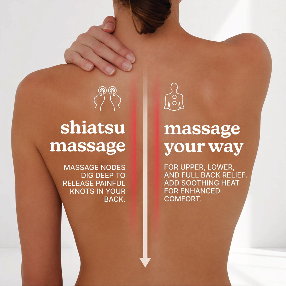 Homedics Shiatsu Massage Cushion deep kneading nodes target knots and tension along your back
