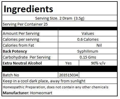 HomeoMart packaging label with dosage directions
