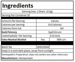HomeoMart packaging label with dosage directions