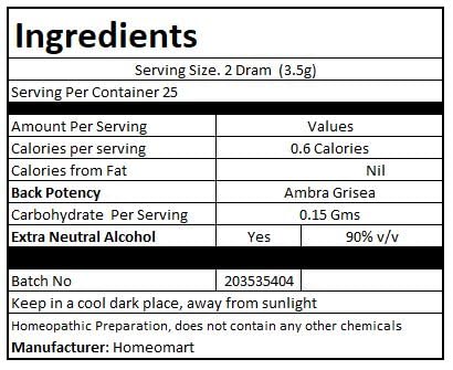HomeoMart Ambra Grisea vials preserve pellet quality.