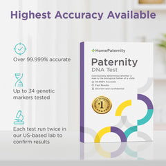 HomePaternity secure online results portal showing the report.