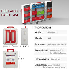 Homestockplus large 408-piece first aid kit interior compartments for organization