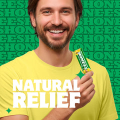 Honees pocket pack of 24 bars for travel-ready relief.