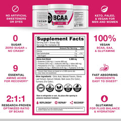Wild berry flavored powder measuring scoop on gym bench.