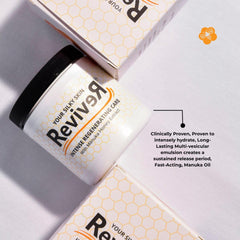 Hands applying Honey for Healing cream for targeted dry patch relief